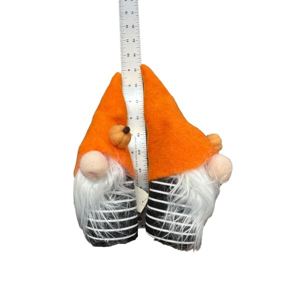 Delton Gnome Pumpkin Orange Hat NWT Fall Halloween Decoration Felt Lightweight - Picture 7 of 10